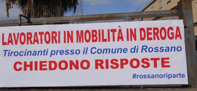 A Rossano e Corigliano scatta la protesta dei lavoratori in mobilità