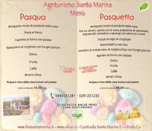 Pasqua e Pasquetta all'Agriturismo Santa Marina di Oriolo (clicca per ingrandire)