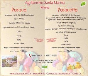 Pasqua e Pasquetta all'agriturismo Santa Marina di Oriolo (clicca per ingrandire