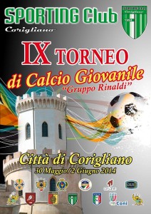 La locandina del torneo di calcio juniores "Città di Corigliano"