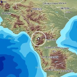 La zona colpita dal terremoto