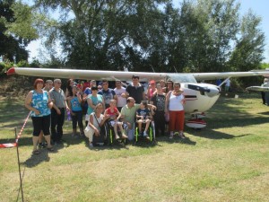 I protagonisti della “terza giornata del volo del diversamente abile”