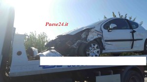 La Peugeot 206 coinvolta nell'incidente